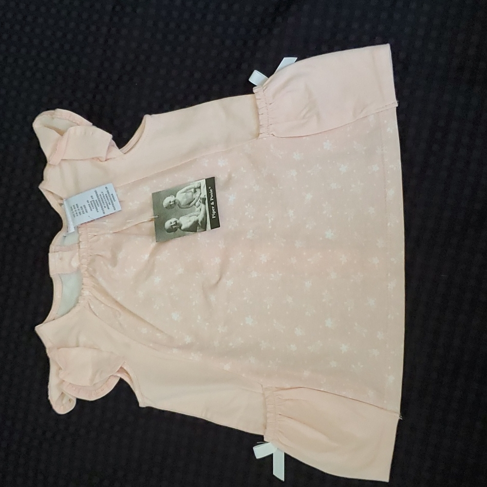 Piper & Posie peach dress size 3-6 months